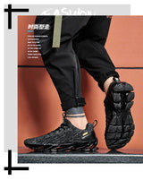 2021 summer new men's trendy shoes - fish scale blade fashion running shoes - flyknit breathable plus size athletic sneakers for men