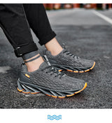 2021 summer new men's trendy shoes - fish scale blade fashion running shoes - flyknit breathable plus size athletic sneakers for men