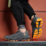 2021 summer new men's trendy shoes - fish scale blade fashion running shoes - flyknit breathable plus size athletic sneakers for men