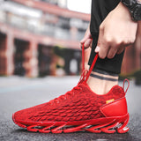 2021 summer new men's trendy shoes - fish scale blade fashion running shoes - flyknit breathable plus size athletic sneakers for men