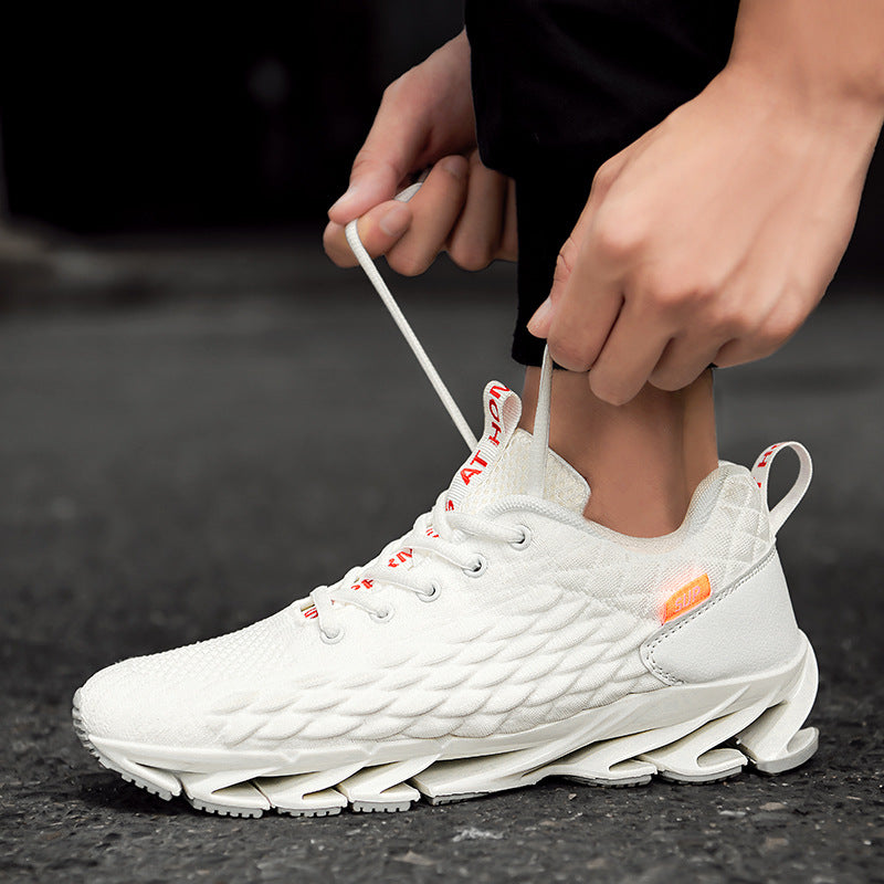 2021 summer new men's trendy shoes - fish scale blade fashion running shoes - flyknit breathable plus size athletic sneakers for men