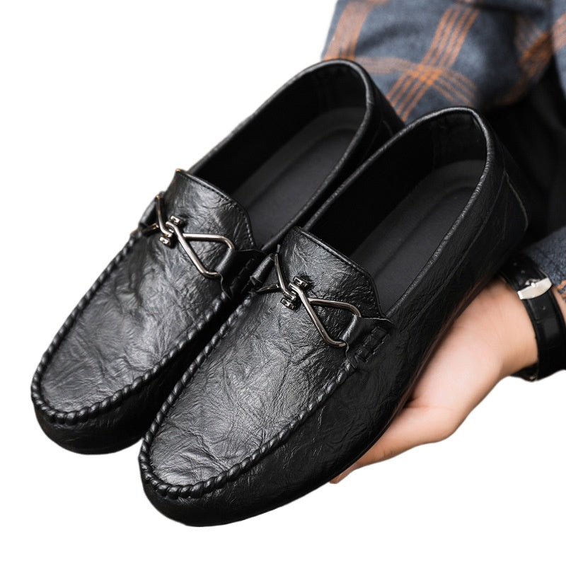 Soft sole casual and lightweight new low-top formal wear men's loafer beanie shoes men's wedding groom working fashion boys