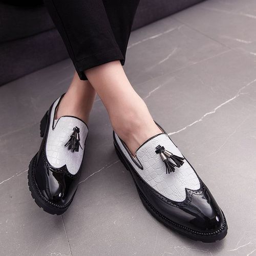 Men's White Leather Formal Shoes – Party