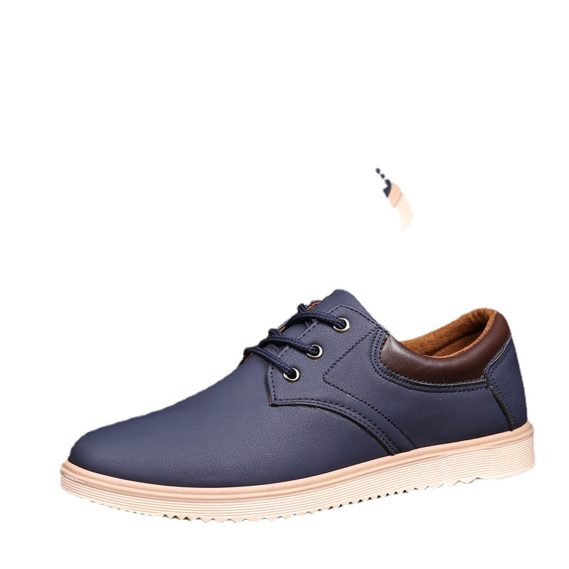 Men's Black Leather Casual Shoes, Style 1527