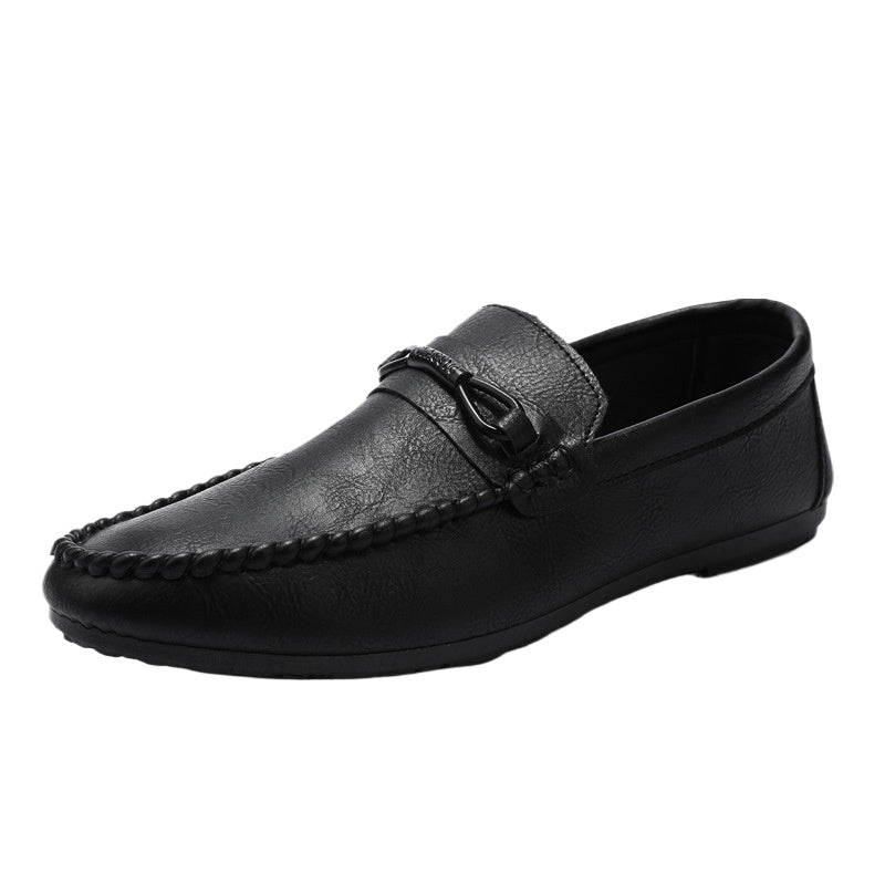 Loafers men's Korean version breathable driving shoes men's 2024 summer new casual leather shoes men's tide versatile lazy tide shoes