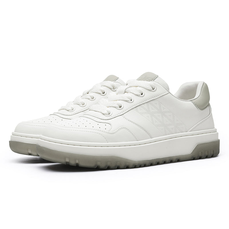 TNV Men shoes Sneakers fashion versatile real cowhide leather Triangle Pattern Four-season shoes COOLMAX material Comfortable School and Casual Outfit DS33108