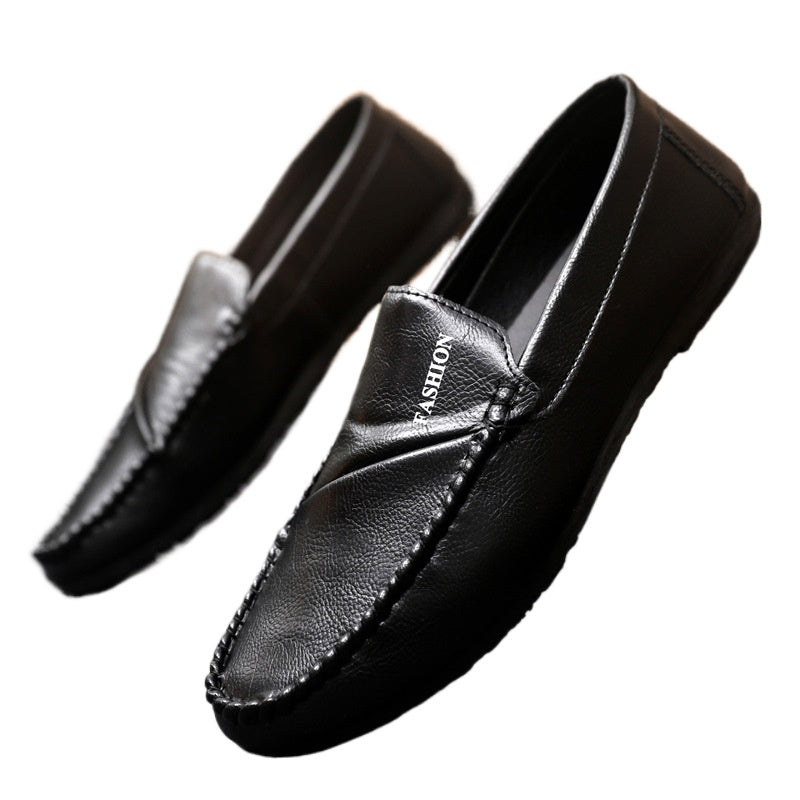 Low-top men's shoes one-pedal loafers 2024 non-slip waterproof thick-soled formal wear Wenzhou lazy summer black foot cover