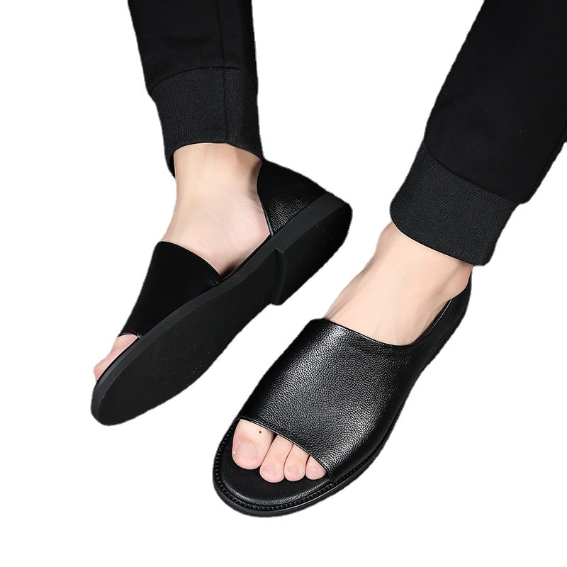 Men's Sandals 2020 New Summer Men's Shoes Personality Genuine Leather Sandals Beach Tide Shoes Casual Roman Vietnamese Sandals Men