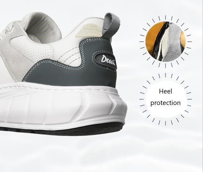 TNV Casual Shoes Thick Bottom Leather Sneaker Laces Up Summer Breathable DS3350
