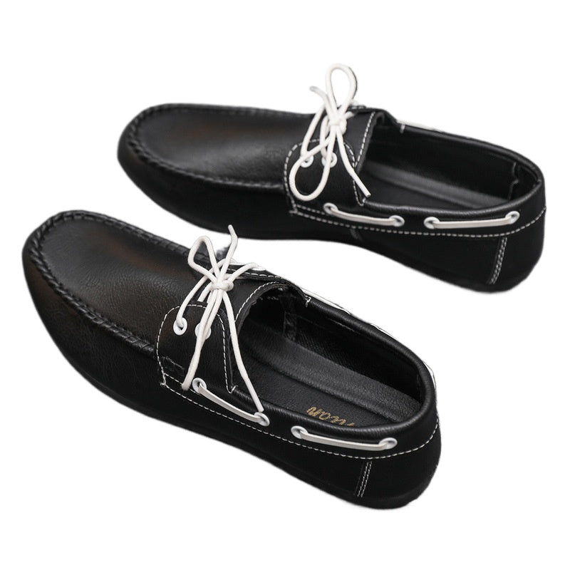 Lightweight waterproof 2024 boys men's loafer beanie shoes men's new spirit guy business breathable leisure summer