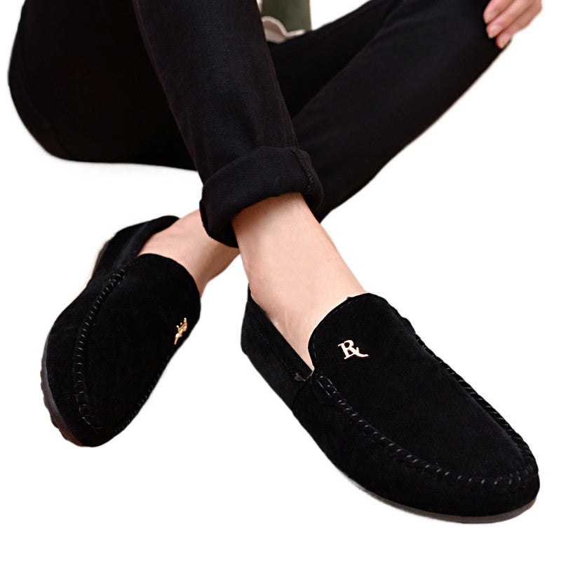 Men's loafers Korean version trendy men's shoes casual low-top cloth shoes lazy feet Doudou driving shoes non-slip and simple