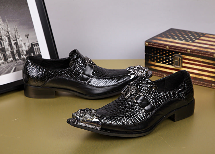 Men's Genuine Leather Shoes – British Style, Brogue