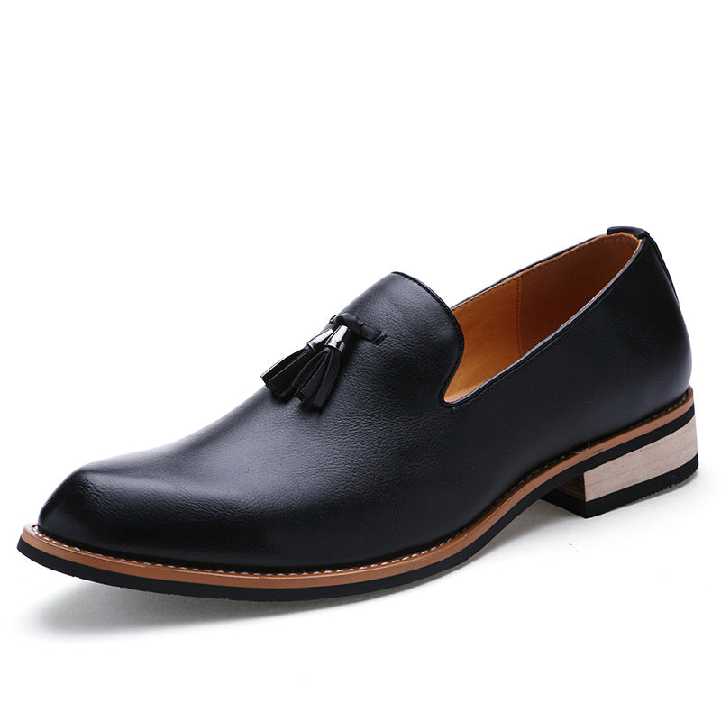 men's leather shoes retro fashion casual trendy men