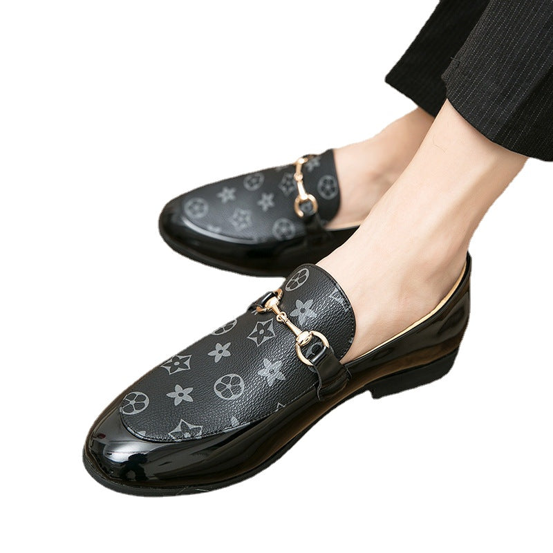 Men's Black Leather Formal Shoes, British Style, Style 5031