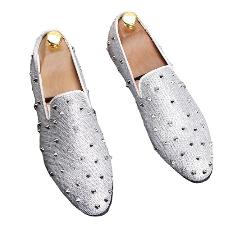 2024 Trendy Men's Shoes Fashion Pointed Shoes Casual Men's Shoes Large Size Hairstylist Men's Leather Shoes