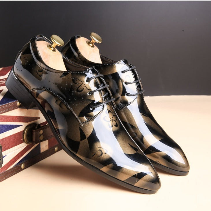 Men's Brown Leather Formal Shoes – Pointed Toe, Business – Style 22