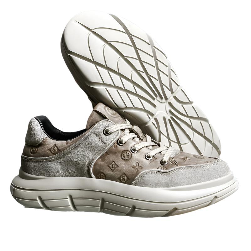 TNV Casual Leather Shoes Genuine Leather Thick Bottom Sneakers Laces Up autumn winter Breathable DS02856