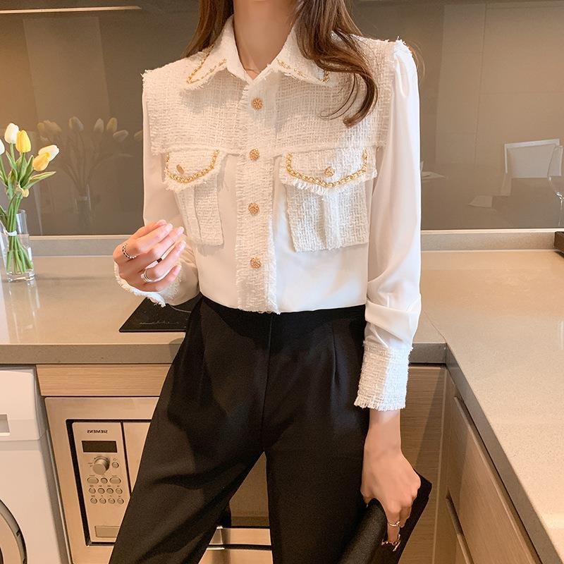 Japanese and Korean shirts for women spring 2023 new shirt design niche shirts fashionable western shirt tops