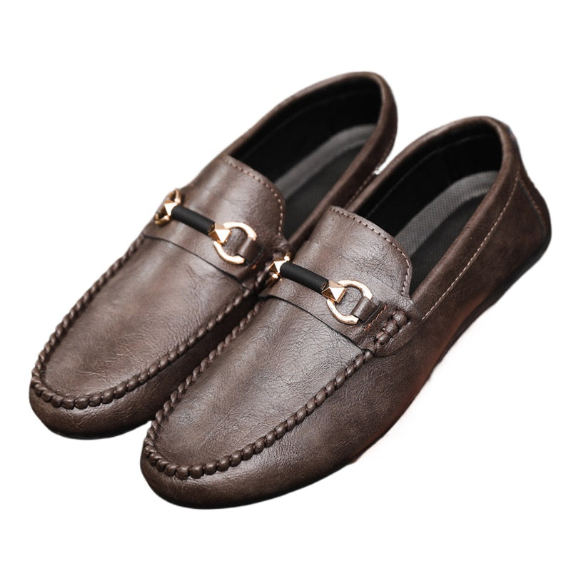 Spring and summer Doudou shoes men's casual shoes cloth shoes lazy shoes driving breathable one pedal men's shoes foreign trade large size 4546