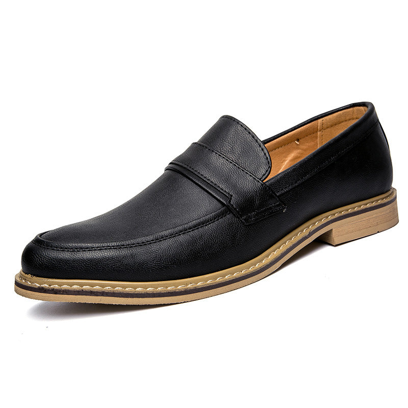 Autumn new men's formal leather shoes fashion business leather shoes Korean version of British pointed set FootMan leather shoes