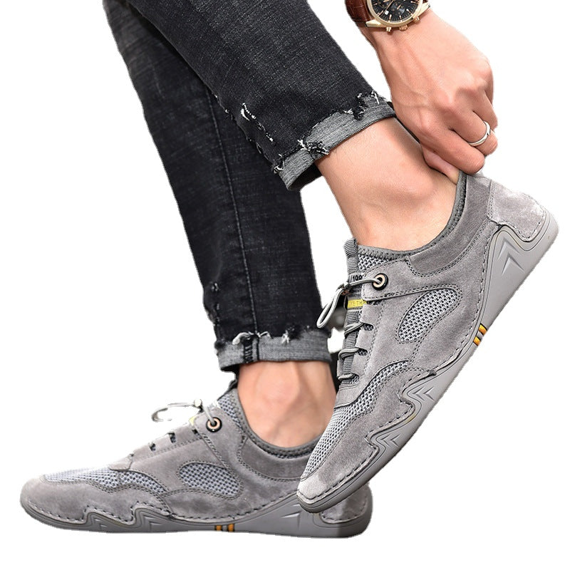 2024 popular style summer air-permeable net eight claw fish bean men's shoes sports leisure soft-soled men's shoes.