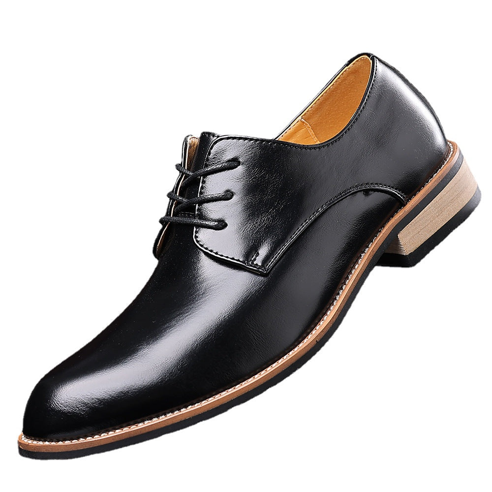 Versatile New Men's Shoes Business Dress Work Shoes Men's English Style Soft Sole Black Professional Casual Leather Shoes Men
