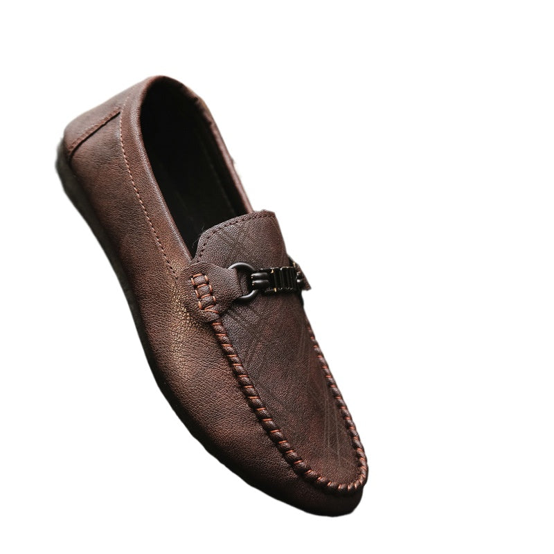 Summer Boys Black Casual Personality Loafers Male Students Kuaishou Reds Trend Shoes Social Lazy Shoes Male