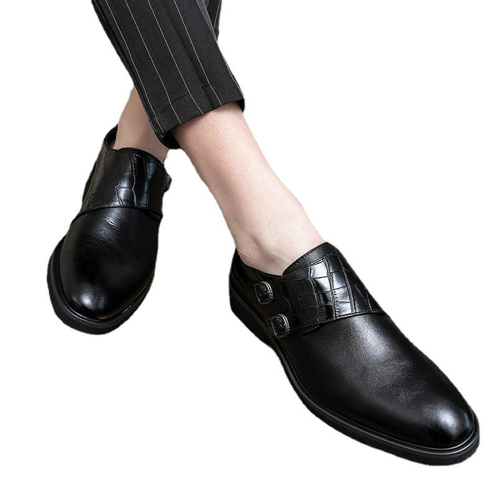 European and American British style men's shoes formal business shoes men's English pointed shoes tide men's loafers(P)