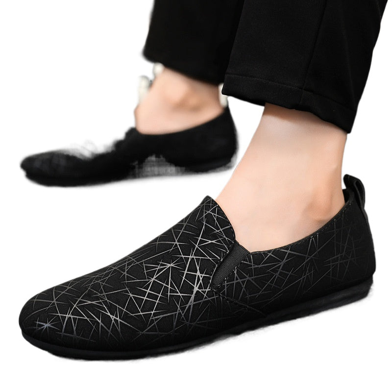 Spring society guy casual shoes trendy shoes Doudou shoes men's lazy shoes cover feet one pedal men's shoes foreign trade large size