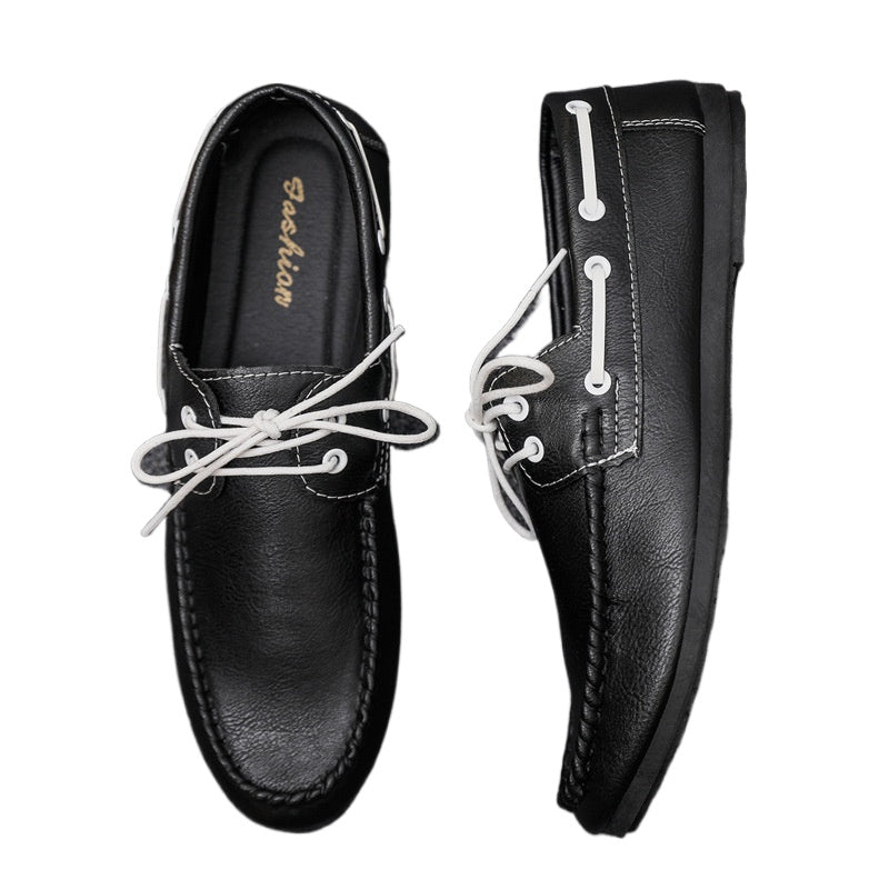 Lightweight waterproof 2024 boys men's loafer beanie shoes men's new spirit guy business breathable leisure summer