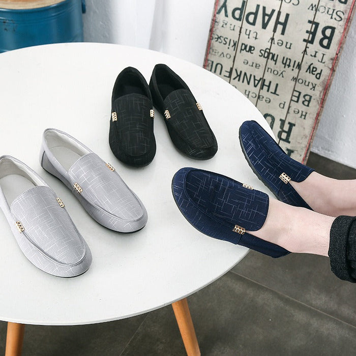 spring new shoes men's casual shoes trendy Korean version slip-on slip-on shoes men's cloth shoes(P)