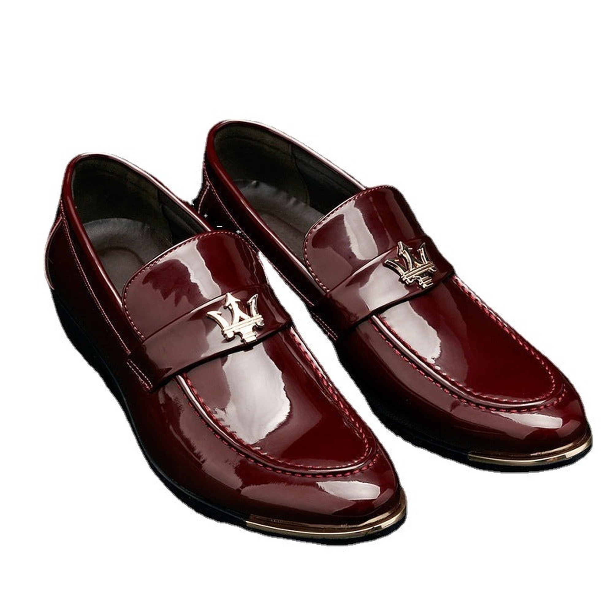 Men's Black Leather Formal Shoes, Pointed Toe, Business, Style 4151