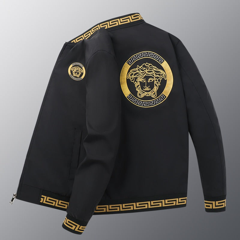Men's Black Jacket, Embroidered