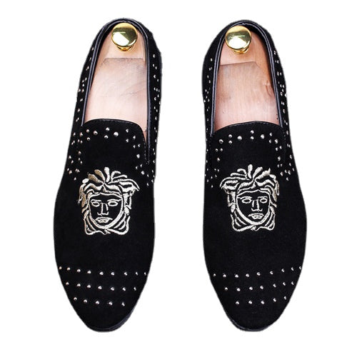 Lazy shoes matte Korean version of the pointed tide male