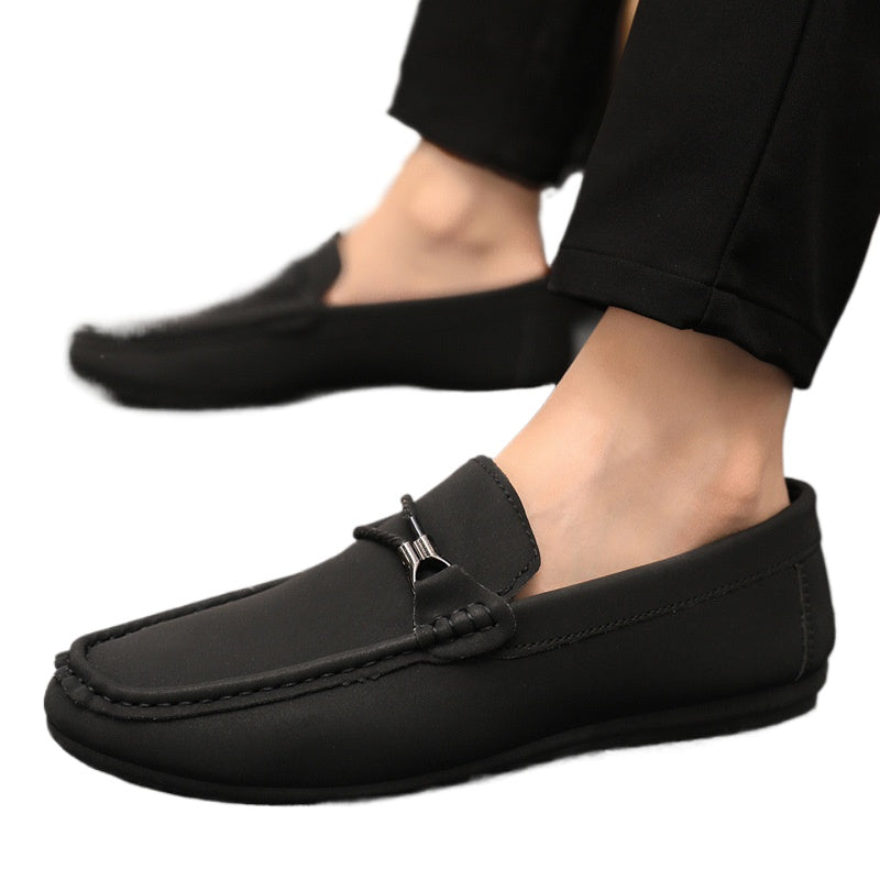 Spring and summer casual shoes trendy shoes men's foot-fitting Doudou shoes men's lazy shoes foot-fitting trend one-pedal men's shoes cloth shoes