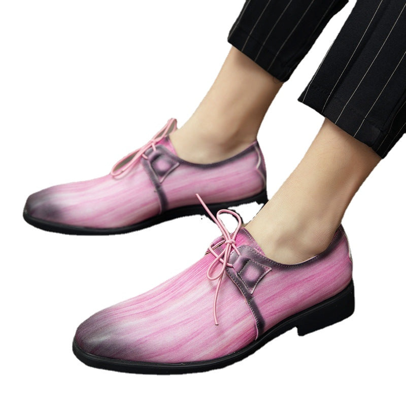 Men's Brown Leather Formal Shoes, Business, British Style, Style 6071
