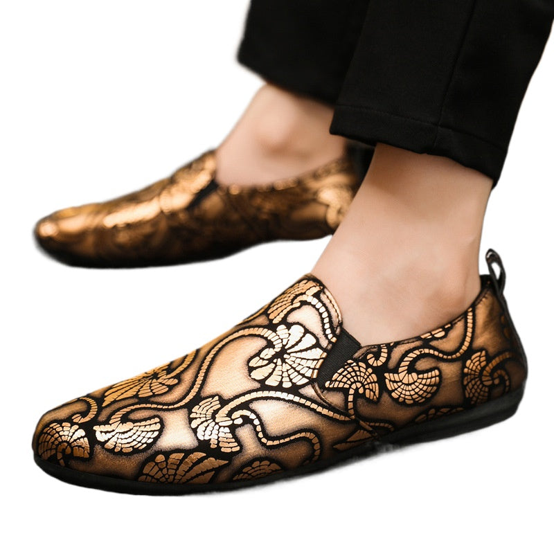 Spring and autumn social guy casual shoes trendy shoes Doudou shoes men lazy shoes cover feet and pedal men's shoes cross-border
