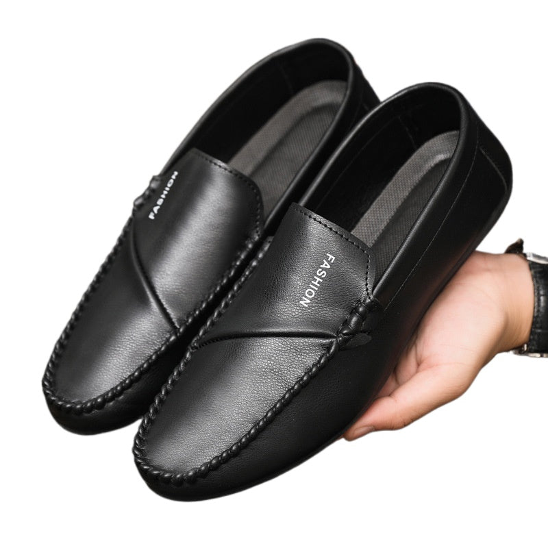 Spring society guy casual shoes trendy shoes Doudou shoes men's lazy shoes cover feet one pedal men's shoes foreign trade large size