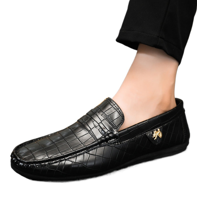 Spring society guy casual shoes trendy shoes Doudou shoes men's lazy shoes cover feet one pedal men's shoes foreign trade large size