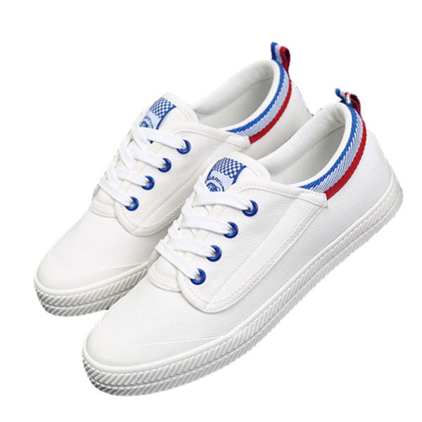 Loss clearance global spring style breathable low-cut lace-up canvas shoes for female students casual white shoes sports skateboard shoes