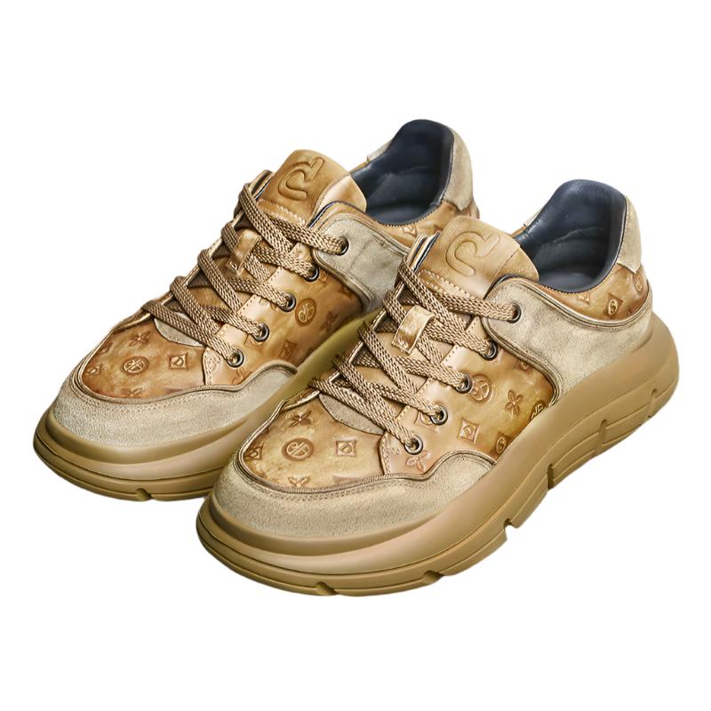 TNV Casual Leather Shoes Genuine Leather Thick Bottom Sneakers Laces Up autumn winter Breathable DS02856