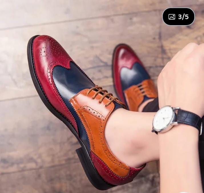 Comfortable lather Shoe Classic Men Oxford Dress shoes genuine Brown Pointed formal Shoes