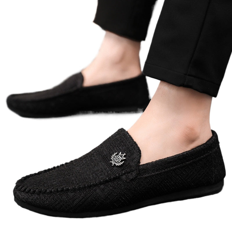 Non-slip work lazy new simple men's loafer beanie shoes men's lightweight student trend soft sole driving breathable
