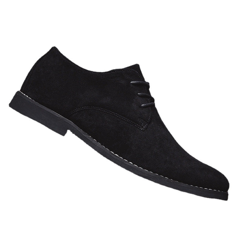 2024 spring new men's shoes breathable pointed frosted lace up