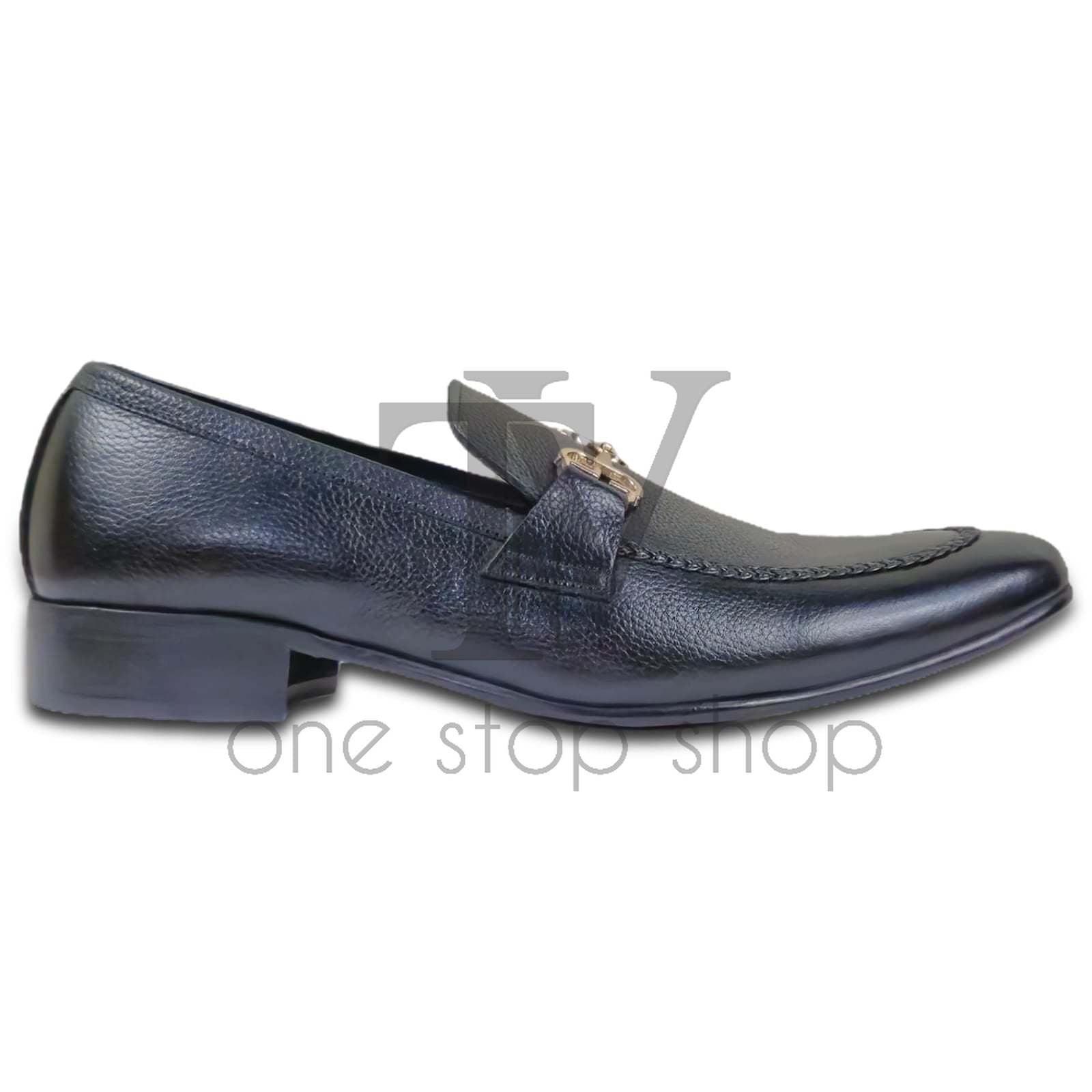 Men's Black Leather Shoes, Style 5639
