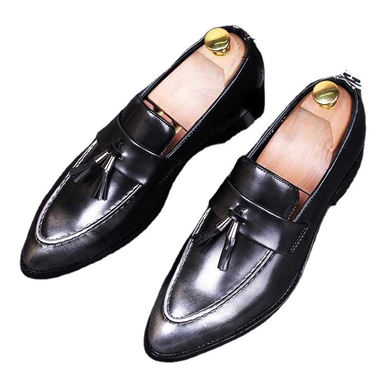 Men's Red Leather Loafers