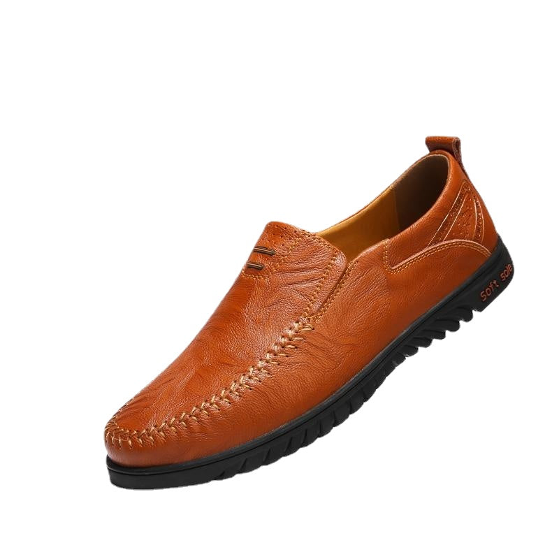 Men's Brown Genuine Leather Formal Shoes, Style 8999