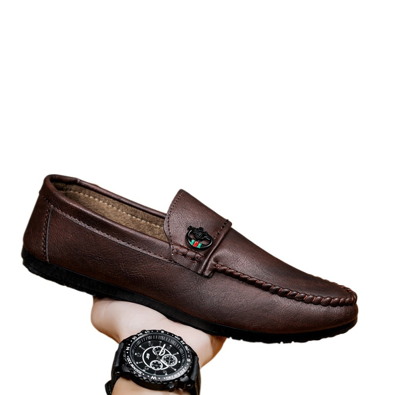 British 2024 new breathable lazy loafers one pedal summer Korean version fashion versatile Doudou shoes men's casual
