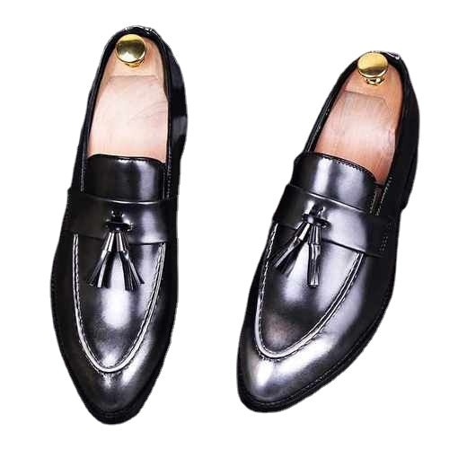 Men's Red Leather Loafers
