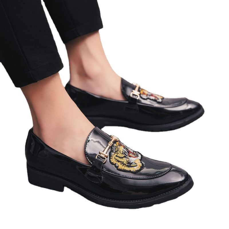 Men's Leather Formal Shoes, Embroidered, Style 1255